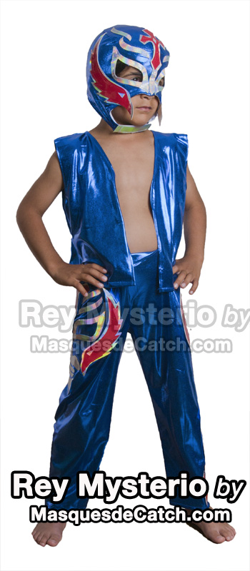 Kids Rey Mysterio Costume outfits & pants blue