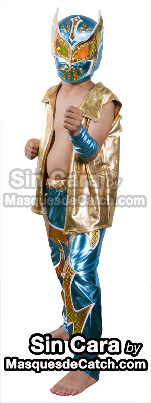 Kids Sin Cara Costume outfits & pants blue