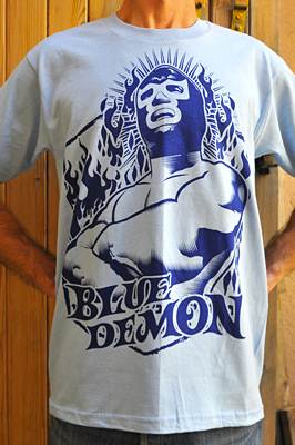 Lucha Libre T-shirt Blue Demon