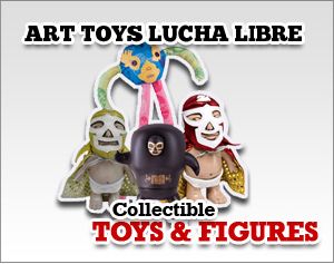 A selection of the most beautiful and rare art-toys, toys, nanies, wrestling and lucha libr